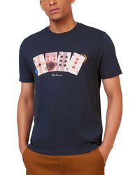 Ben Sherman - Playing Cards Organic Cotton Graphic T-shirt - Lyst