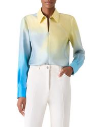 Akris - Sunbeam Silk Twill Top - Lyst