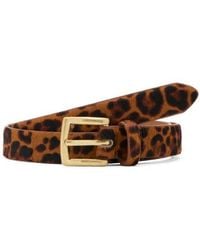 Mango - Leopard Print Calf Hair Belt - Lyst
