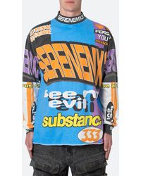 MNML - Motocross Mock Neck Long Sleeve Graphic T-shirt - Lyst