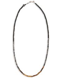 Caputo & Co. - Bar And Stone Beaded Necklace - Lyst