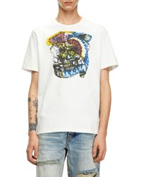 DIESEL - Diesel Cotton Graphic T-shirt - Lyst