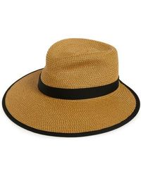 Eric Javits - Sun Crest Packable Hybrid Straw Fedora Visor - Lyst