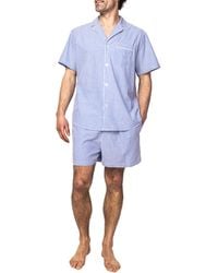 Petite Plume - Stripe Cotton Seersucker Short Pajamas - Lyst