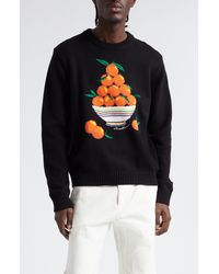Casablancabrand - Pyramide D'oranges Intarsia Cotton Sweater - Lyst