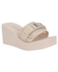 Guess - Dellean Platform Wedge Sandal - Lyst