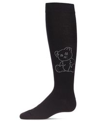 Memoi - Crystal Bear Knee-High Socks - Lyst