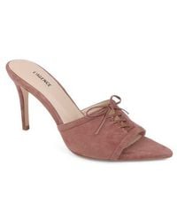 L'Agence - Thames Ii Lace Up Pointed Toe Leather Mule - Lyst