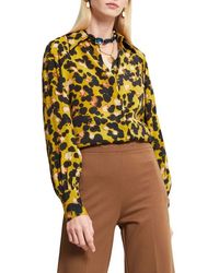 Ottod'Ame - Satin Shirt With Abstract Pattern - Lyst