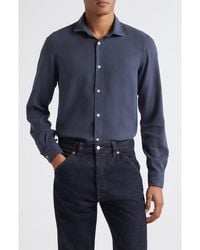 Boglioli - Spread Collar Long Sleeve Button Shirt - Lyst