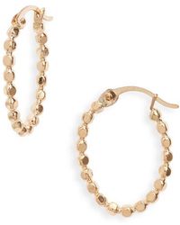 Nashelle - Oval Dot Hoop Earrings - Lyst