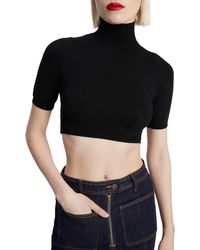 Bardot - Jaks Mock Neck Knit Crop Top - Lyst