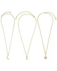Ettika - Set Of 3 Celestial Pendant Necklaces - Lyst