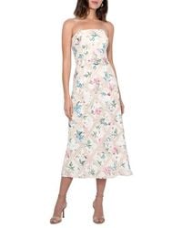 Adelyn Rae - Manon Lace Inset Strapless Midi Sundress - Lyst