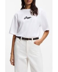 BOSS - Cotton Tee - Lyst