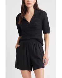 Caslon - Mixed Stitch Polo Sweater - Lyst