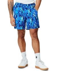 Psycho Bunny - Tanner Camo Bunny Print 6-Inch Swim Trunks - Lyst