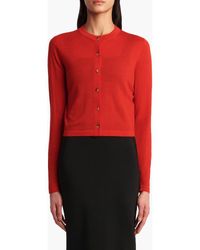 KHAITE - Brieta Merino Wool Blend Cardigan - Lyst