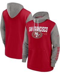 San Francisco 49ers Rewind Club Nike Men's NFL Pullover Crew in Red, Size: Medium | NKPUEH6373V-068