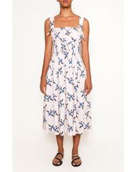 The Lulo Project - Bahia Tie Sleeveless Midi Dress - Lyst