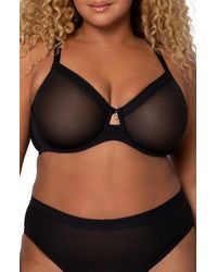 Curvy Couture - Full Figure Mesh Underwire Bra - Lyst