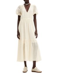 Desigual - Long Embroidered Dress - Lyst