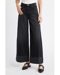 Rag & Bone - Sofie Cuffed High Waist Wide Leg Jeans - Lyst