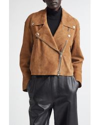 Stand Studio - Kaia Suede Biker Jacket - Lyst