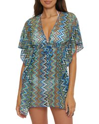Becca - Sundown Tie Front Cover-up Tunic - Lyst