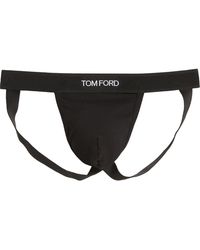 Tom Ford - Logo Jacquard Stretch Cotton Jockstrap - Lyst