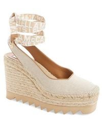 Stella McCartney - Gaia Espadrille Wedge Slingback Pump - Lyst