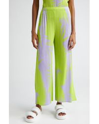 Pleats Please Issey Miyake - Piquant Print Pleated Wide Leg Pants - Lyst