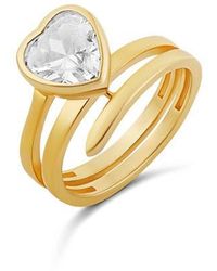 SHYMI - Heart Cut Cubic Zirconia Spiral Statement Ring - Lyst