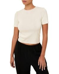 Solid & Striped - The Riada Crewneck Crop Knit Top - Lyst