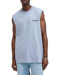 AllSaints - Access Logo Graphic Muscle Tee - Lyst