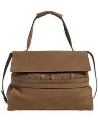 Moschino - Medium Tie Me Suede Shoulder Bag - Lyst