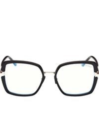 Tom Ford - 55Mm Square Light Blocking Optical Glasses - Lyst