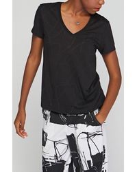 Luukaa - Brio Devore Cotton Jersey T-Shirt - Lyst