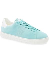Versace - Greca Suede Low Top Sneaker - Lyst