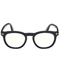 Tom Ford - 50Mm Small Round Light Blocking Glasses - Lyst