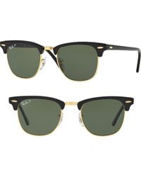Ray-Ban - Classic Clubmaster 51Mm Polarized Sunglasses - Lyst