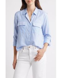 Beach Lunch Lounge - Fallon Crop Button-Up Shirt - Lyst