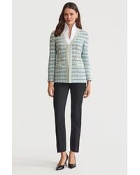 Misook - Tailored Plaid Textured Knit Jacket - Lyst