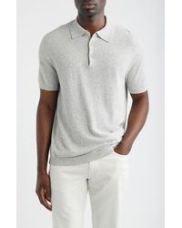 Scott Barber - Solid Bouclé Polo - Lyst