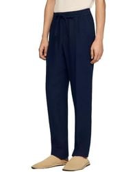 Sandro - Straight-Leg Linen Trousers - Lyst