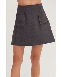 Crescent - Wool Blend Mini Skirt - Lyst