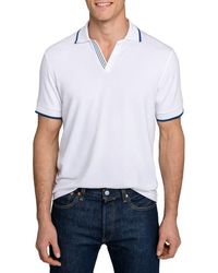 Con.struct - Slim Fit Solid Johnny Collar Short Sleeve Polo - Lyst