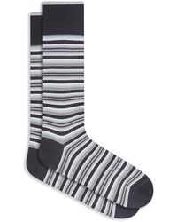 Bugatchi - Stripe Dress Socks - Lyst
