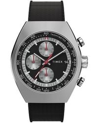 Timex - Legacy Tonneau Chronograph Synthetic Rubber Strap Watch, 42Mm - Lyst
