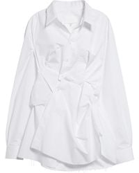 Maison Margiela - Oversize Décortiqué Raw Hem Button-up Shirt - Lyst